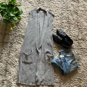 Wilfred long open front cardigan